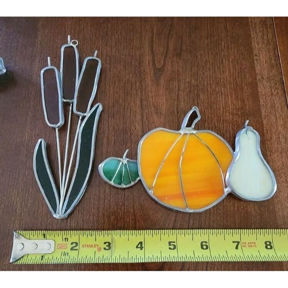 Vtg Tiffany Stained Glass Collectors Society Suncatchers With Boxes COA Lot of 6
